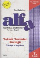 Alfa Teknik Terimler Sözlüğü Türkçe-İng.                                                                                                                                                                                                                       
