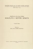 Abdülkerim Bin Şeyh Musa Makalat-ı Seyyid Harun                                                                                                                                                                                                                