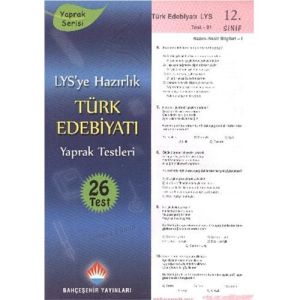LYS’ye Hazırlık 12. Sınıf Türk Edebiyatı Yaprak Te                                                                                                                                                                                                             