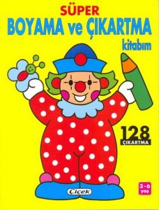 Süper Boyama ve Çıkartma Kitabım Palyaço 128 Çıkar                                                                                                                                                                                                             