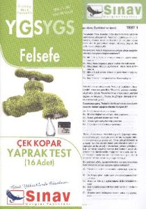 SINAV YGS FELSEFE Y.T.                                                                                                                                                                                                                                         