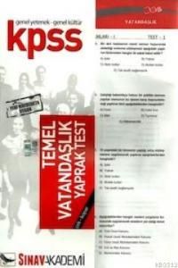 KPSS Temel Vatandaşlık Yaprak Test                                                                                                                                                                                                                             