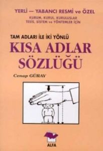 Kısa Adlar Sözlüğü Alfa B.Y                                                                                                                                                                                                                                    