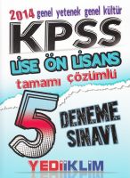 Kpss Lise Önlisans Tamamı Çözümlü 5 Deneme Sınavı                                                                                                                                                                                                              