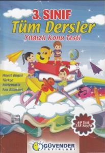 Güvender 3. Sınıf Tüm Dersler Poşet Test                                                                                                                                                                                                                       